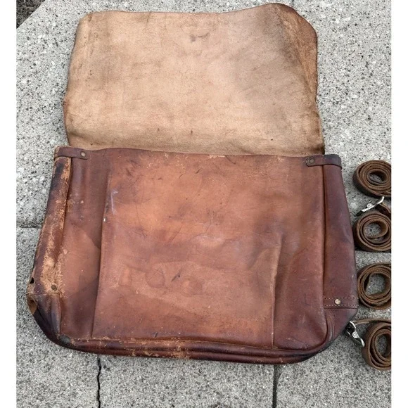 p*7様 60s US.MAIL leather Vintage USPS 1962 U.S. Mail Postal Carrier Leather Messenger Bag +